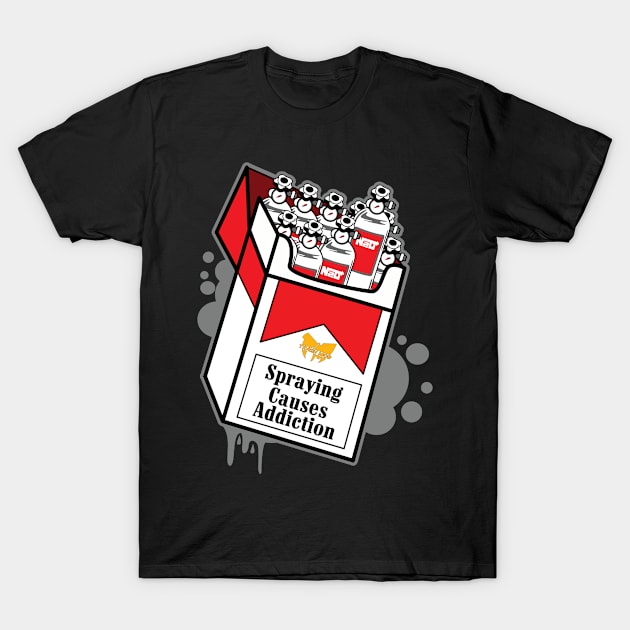 CAUTION: SPRAY IS ADDICING T-Shirt by AwalPerformanceGraphics